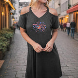 Maxbell Maxbell Women's Cold Shoulder Dress Summer Outfits for Holiday Commuting Anniversary XXL