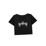 Maxbell Maxbell Womens Crop Trendy Crew Neck Tee for Traveling Camping Daily Wear S