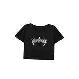 Maxbell Maxbell Womens Crop Trendy Crew Neck Tee for Traveling Camping Daily Wear XXL