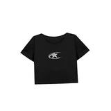 Maxbell Maxbell Women's Casual Crop Crew Neck Tee for Vacation Office Backpacking XXL