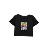 Maxbell Maxbell Women's Crop Fashion Souvenir Crewneck Shirt for Hiking Trip Work L