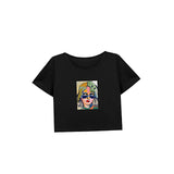 Maxbell Maxbell Women's Crop Fashion Souvenir Crewneck Shirt for Hiking Trip Work L