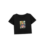 Maxbell Maxbell Women's Crop Fashion Souvenir Crewneck Shirt for Hiking Trip Work L