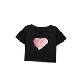 Maxbell Maxbell Women's Casual Crop Soft Crew Neck Tee for Wear Office S