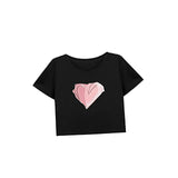 Maxbell Maxbell Women's Casual Crop Soft Crew Neck Tee for Wear Office M
