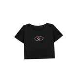 Maxbell Maxbell Women's Crop Trendy Soft Crew Neck Shirt for Work Beach Traveling XL