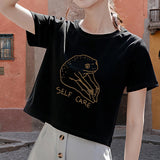 Maxbell Maxbell Womens Crop Top Soft Workout Cropped T Shirt for Traveling Street Daily Wear XXL