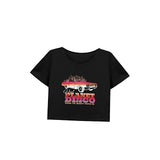 Maxbell Maxbell Women's Loose Crop Neck Tee for Work Street Shopping S