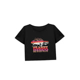 Maxbell Maxbell Women's Loose Crop Neck Tee for Work Street Shopping S