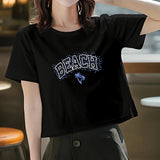 Maxbell Maxbell Women's Loose Crop Crewneck Tee for Sports Work Beach M