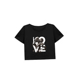 Maxbell Maxbell Womens Crop Ladies Soft Cropped Tee for Vacation Traveling Hiking XXL