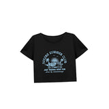 Maxbell Maxbell Women's Loose Crop Soft Cropped T Shirt for Street Walking Sports L