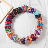 Maxbell Maxbell 10 Pieces Hair Scrunchies Lightweight Hair Rope Headdress for All Hair Types Pink