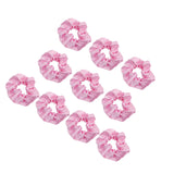 Maxbell Maxbell 10 Pieces Hair Scrunchies Lightweight Hair Rope Headdress for All Hair Types Pink