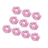 Maxbell Maxbell 10 Pieces Hair Scrunchies Lightweight Hair Rope Headdress for All Hair Types Pink