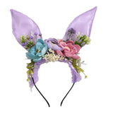 Maxbell Maxbell Easter Bunny Ears Headband Hair Hoop for Carnival Stage Performances Cosplay Purple