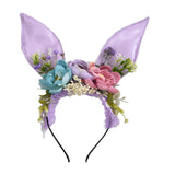 Maxbell Maxbell Easter Bunny Ears Headband Hair Hoop for Carnival Stage Performances Cosplay Purple