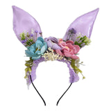Maxbell Maxbell Easter Bunny Ears Headband Hair Hoop for Carnival Stage Performances Cosplay Purple