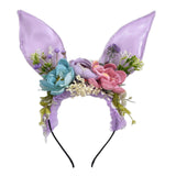 Maxbell Maxbell Easter Bunny Ears Headband Hair Hoop for Carnival Stage Performances Cosplay Purple
