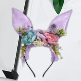 Maxbell Maxbell Easter Bunny Ears Headband Hair Hoop for Carnival Stage Performances Cosplay Purple