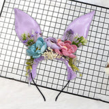 Maxbell Maxbell Easter Bunny Ears Headband Hair Hoop for Carnival Stage Performances Cosplay Purple