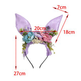 Maxbell Maxbell Easter Bunny Ears Headband Hair Hoop for Carnival Stage Performances Cosplay Purple