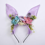 Maxbell Maxbell Easter Bunny Ears Headband Hair Hoop for Carnival Stage Performances Cosplay Purple