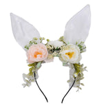Maxbell Maxbell Easter Bunny Ears Headband Hair Hoop for Carnival Stage Performances Cosplay White