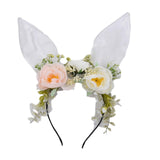 Maxbell Maxbell Easter Bunny Ears Headband Hair Hoop for Carnival Stage Performances Cosplay White