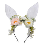 Maxbell Maxbell Easter Bunny Ears Headband Hair Hoop for Carnival Stage Performances Cosplay White