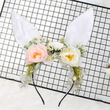 Maxbell Maxbell Easter Bunny Ears Headband Hair Hoop for Carnival Stage Performances Cosplay White