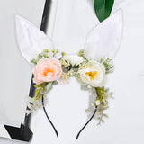 Maxbell Maxbell Easter Bunny Ears Headband Hair Hoop for Carnival Stage Performances Cosplay White