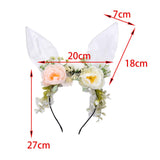 Maxbell Maxbell Easter Bunny Ears Headband Hair Hoop for Carnival Stage Performances Cosplay White