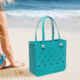 Maxbell Maxbell Beach Tote Bag Lightweight Waterproof Beach Handbag for Outdoor Holiday Shopping 38cmx13cmx32cm Blue