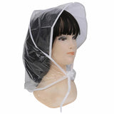 Maxbell Maxbell Rain Hat Reusable Full Hairstyle Cover Outdoor Protection Lady Rainproof Cap White Edge