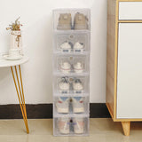 Maxbell Maxbell Stackable Shoe Storage Box with Lid Tiered Display Case for Home Cabinet Men
