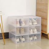 Maxbell Maxbell Stackable Shoe Storage Box with Lid Tiered Display Case for Home Cabinet Men