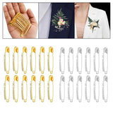Maxbell Maxbell 12Pcs Decorative Brooch Sturdy Versatile Suit Brooch for Party Scarf Wedding Gold