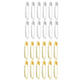 Maxbell Maxbell 12Pcs Decorative Brooch Sturdy Versatile Suit Brooch for Party Scarf Wedding Gold