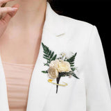 Maxbell Maxbell 12Pcs Decorative Brooch Sturdy Versatile Suit Brooch for Party Scarf Wedding Gold