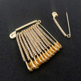 Maxbell Maxbell 12Pcs Decorative Brooch Sturdy Versatile Suit Brooch for Party Scarf Wedding Gold
