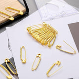 Maxbell Maxbell 12Pcs Decorative Brooch Sturdy Versatile Suit Brooch for Party Scarf Wedding Gold