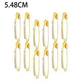 Maxbell Maxbell 12Pcs Decorative Brooch Sturdy Versatile Suit Brooch for Party Scarf Wedding Gold