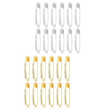 Maxbell Maxbell 12Pcs Decorative Brooch Sturdy Versatile Suit Brooch for Party Scarf Wedding Gold