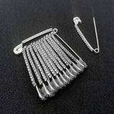 Maxbell Maxbell 12Pcs Decorative Brooch Sturdy Versatile Suit Brooch for Party Scarf Wedding Silver