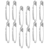 Maxbell Maxbell 12Pcs Decorative Brooch Sturdy Versatile Suit Brooch for Party Scarf Wedding Silver