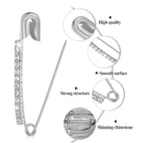 Maxbell Maxbell 12Pcs Decorative Brooch Sturdy Versatile Suit Brooch for Party Scarf Wedding Silver