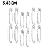 Maxbell Maxbell 12Pcs Decorative Brooch Sturdy Versatile Suit Brooch for Party Scarf Wedding Silver