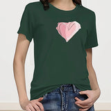 Maxbell T Shirt for Women Summer Simple Short Sleeve Top for Shopping Travel Walking M