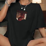 Maxbell T Shirt for Women Summer Trendy Crewneck Shirt for Camping Walking Traveling XXL